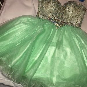mint green formal dress